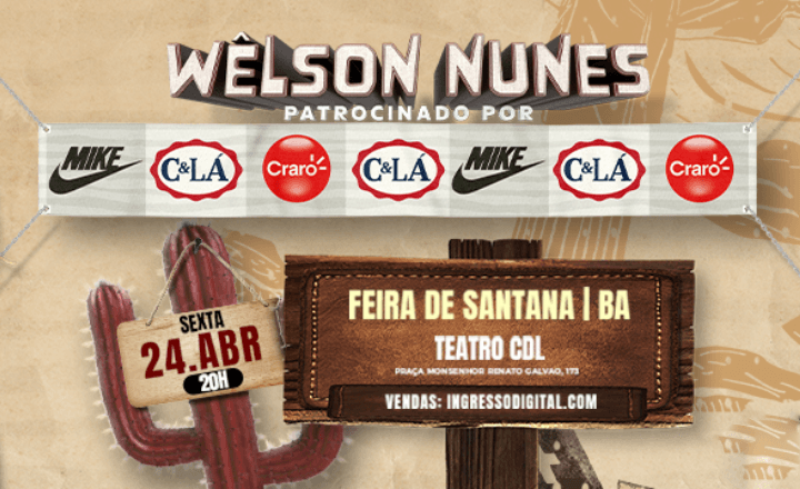 WÊLSON NUNES: PATROCINADO POR MIKE, C&LÁ E CRARO